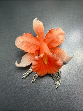 Vintage Orchid Floral Brooch #210UB